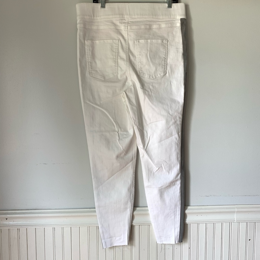 SPANX White Legging Grey Side Stripe Jegging Pant - Picture 6 of 6